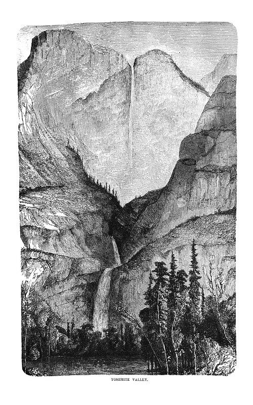 一世纪美国插图- 1873 -约塞米蒂山谷